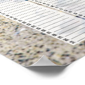 パーソナライズされた永遠のビーチの誕生日カレンダー ポスター (角)