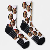 パーソナライズされた汚いクリスマスドッグ柄の靴下 ソックス (右)