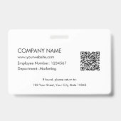 パーソナライズされた法人ビジネスロゴ モダンID バッジ (裏面)