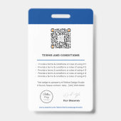 パーソナライズされた法人向けの最新社員ID QRコード バッジ (裏面)