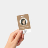 パーソナライズされた法人社員ID ブラウン バッジ (手持ち)
