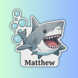 パーソナライズされた泳ぐサメ防水 シール