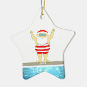パーソナライズされた泳ぐ人 セラミックオーナメント (左)
