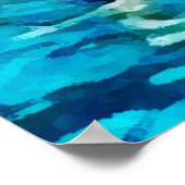 パーソナライズされた泳ぐ人 ポスター (角)