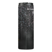 パーソナライズされた流産ロスのピンクとブルーリボン タンブラー (裏面)