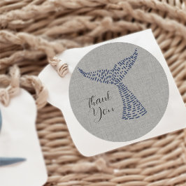 パーソナライズされた海のクジラの尾の芸術 ラウンドシール