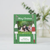 パーソナライズされた海のクリスマス写真 シーズンカード (スタンド正面)