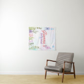 パーソナライズされた海の下の誕生日タペストリーサイン タペストリー (インサイチュ(横))