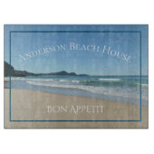 パーソナライズされた海ビーチ カッティングボード (正面)