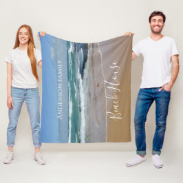 パーソナライズされた海ビーチ フリースブランケット