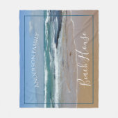 パーソナライズされた海ビーチ フリースブランケット (正面)