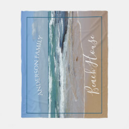 パーソナライズされた海ビーチ フリースブランケット