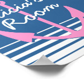 パーソナライズされた海事の幼児寝室の装飾ポスター ポスター (角)