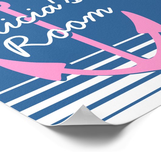 パーソナライズされた海事の幼児寝室の装飾ポスター ポスター (角)