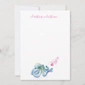 パーソナライズされた海岸文房具水彩タコ ノートカード (正面)