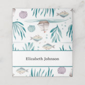 パーソナライズされた海航海のテーマ プレイスカード (外部開封)