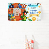 パーソナライズされた海賊の誕生日パーティーバナー　写真 横断幕 (インサイチュ)