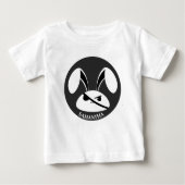 パーソナライズされた海賊ウサギ ベビーTシャツ (正面)
