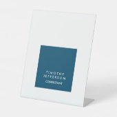 パーソナライズされた海青エレガント白 台座サイン (正面)