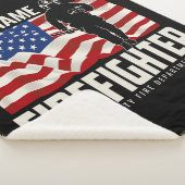 パーソナライズされた消防士の救出アメリカ国旗の愛国心 シェルパブランケット (3/4)