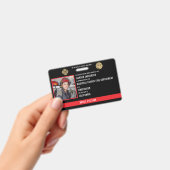 パーソナライズされた消防士従業員写真ID バッジ (手持ち)