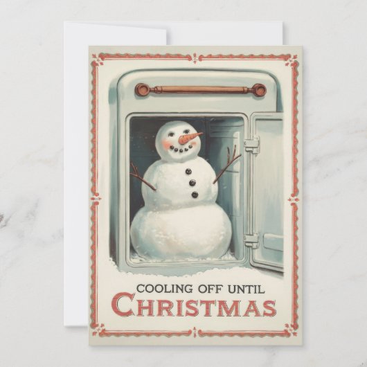 パーソナライズされた涼しい ユニークなクリスマスカード ヴィンテージ シーズンカード (正面)