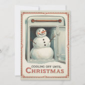 パーソナライズされた涼しい ユニークなクリスマス ヴィンテージ シーズンカード (正面)