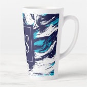 パーソナライズされた深い海プリント カフェラテマグ (右)