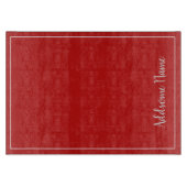 パーソナライズされた深い赤無地の色 カッティングボード (正面)