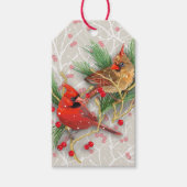 パーソナライズされた深紅色カップルのクリスマスギフトタグ ギフトタグ (正面)