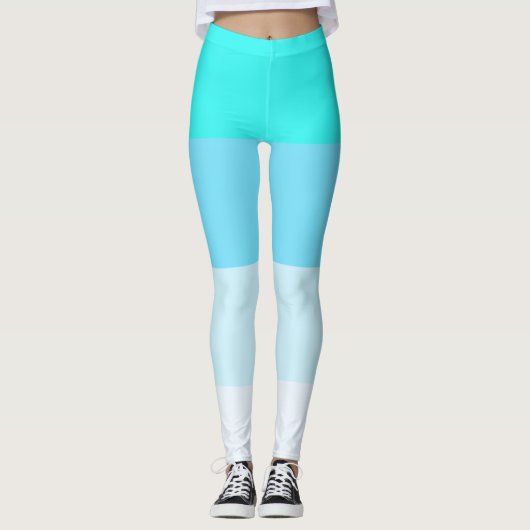 パーソナライズされた混色ストライプ レギンス (正面)