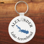 パーソナライズされた湖の矢印 キーホルダー (正面)