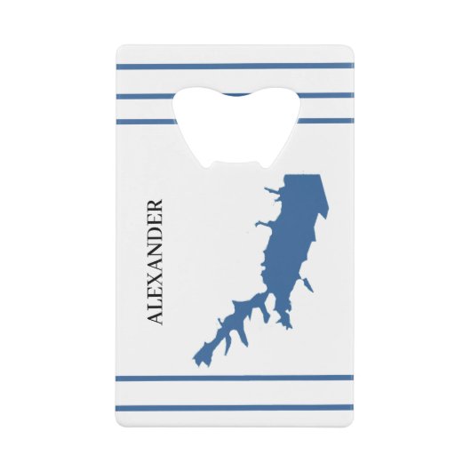 パーソナライズされた湖の矢印 クレジットカード栓抜き