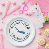 パーソナライズされた湖の矢印 ペーパープレート (パーティー)