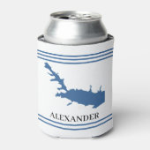 パーソナライズされた湖の矢印 缶クーラー (缶正面)
