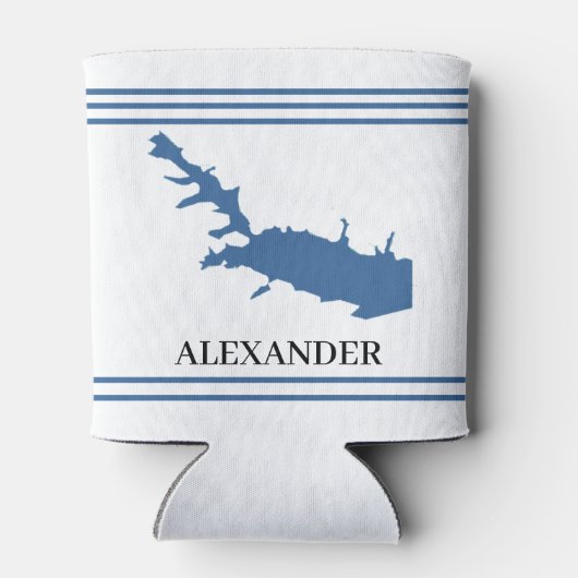 パーソナライズされた湖の矢印 缶クーラー (裏面)