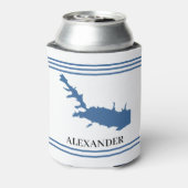 パーソナライズされた湖の矢印 缶クーラー (缶裏面)