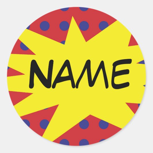 パーソナライズされた漫画シール ラウンドシール (正面)