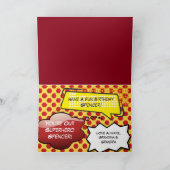 パーソナライズされた漫画ストリップ誕生日 カード (内部)