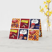 パーソナライズされた漫画ストリップ誕生日 カード (黄色い花)