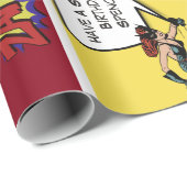 パーソナライズされた漫画ストリップ誕生日 ラッピングペーパー (ロールコーナー)