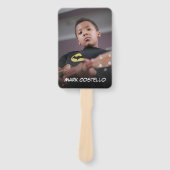 パーソナライズされた漫画ハッピーバースデーファン顔 ハンドファン (正面)