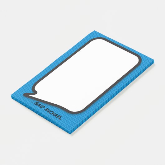 パーソナライズされた漫画ブックアポップ・アートのートスピーチバブル ポストイット (アングル)