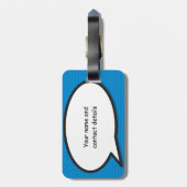 パーソナライズされた漫画ブックアポップ・アートのートスピーチバブル ラゲッジタグ (裏面縦)