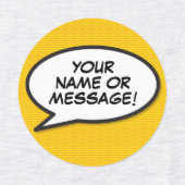 パーソナライズされた漫画ブックアポップ・アートのートスピーチバブル ラベル (デザイン1)