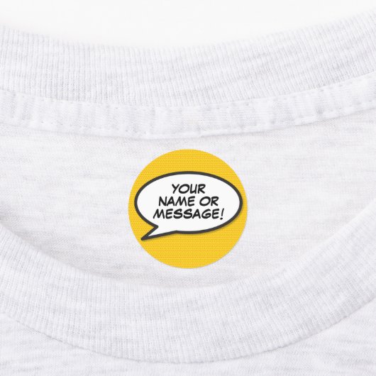 パーソナライズされた漫画ブックアポップ・アートのートスピーチバブル ラベル (貼付)