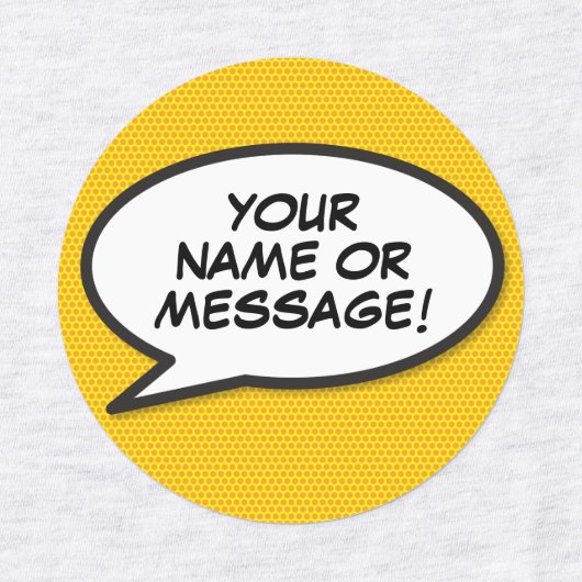 パーソナライズされた漫画ブックアポップ・アートのートスピーチバブル ラベル (デザイン2)