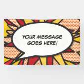 パーソナライズされた漫画ブックアポップ・アートのートスピーチバブル 横断幕 (横)