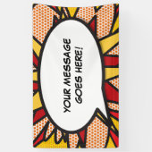 パーソナライズされた漫画ブックアポップ・アートのートスピーチバブル 横断幕 (縦)