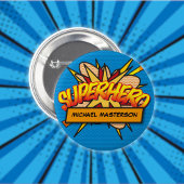 パーソナライズされた漫画ブックアポップ・アートのートスーパーヒーロー 缶バッジ